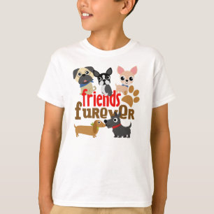 Friends Furever Dogs Puppies T-shirt