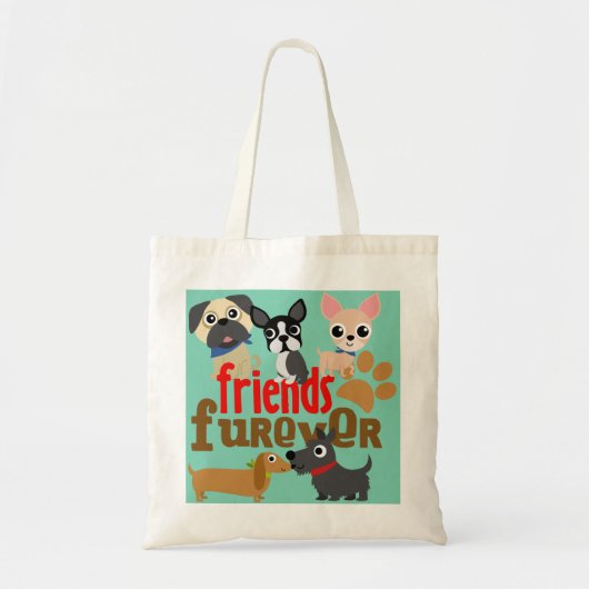 Friends Furever Dogs Puppies Tote Bag (Voorkant)