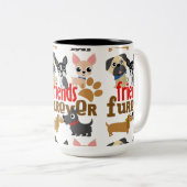Friends Furever Dogs Puppies Tweekleurige Koffiemok (Voorkant rechts)