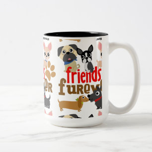 Friends Furever Dogs Puppies Tweekleurige Koffiemok