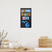 Friends Gather here Michigan License Bord Art Poster (Keuken)