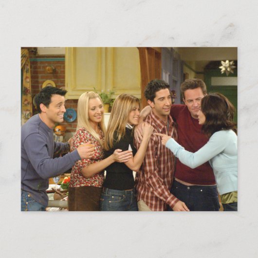FRIENDS™ | Gegoten Thanksgiving Groep Hug Uitnodiging Briefkaart (Voorkant)