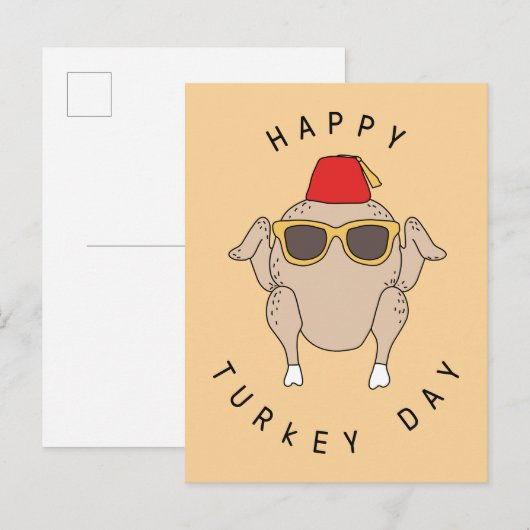 FRIENDS™ | Gelukkig Turkije Day Feestdagenkaart (Voorkant / Achterkant)