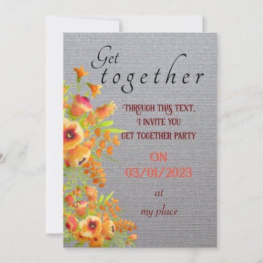 Friends get together  invitation kaart (Voorkant)