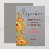 Friends get together  invitation kaart (Voorkant / Achterkant)