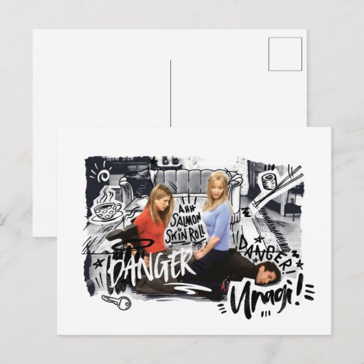 FRIENDS™ | Gevaar! Unagi. Uitnodiging Briefkaart (Voorkant / Achterkant)