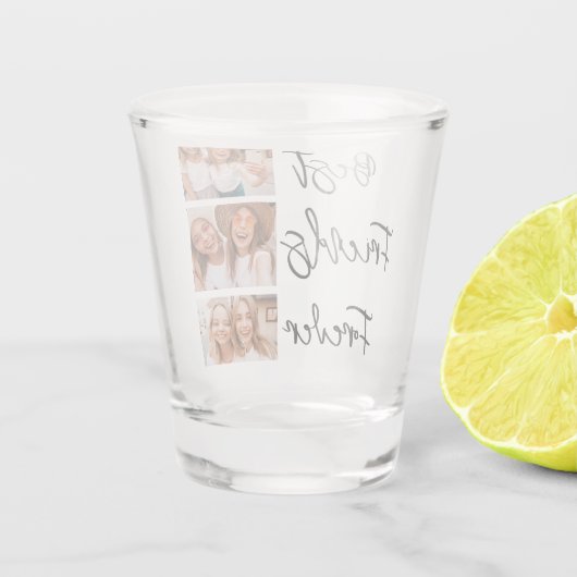 Friends Gift BFF Friendship Photo Collage Shot Glas (Achterkant)