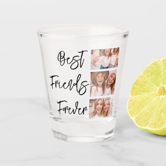 Friends Gift BFF Friendship Photo Collage Shot Glas (Voorkant)