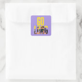 FRIENDS™ | Go Long Citaat Vierkante Sticker (Tas)