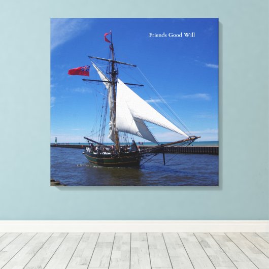 Friends Good Will canvas Afdruk (Insitu (Houten vloer))
