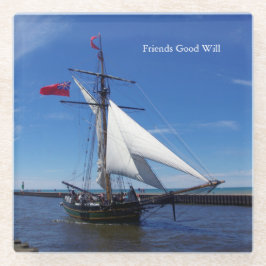 Friends Good Will glass onderzetter Glazen Onderzetter