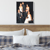 FRIENDS™ | Groep in zwart-wit formeel pak Canvas Afdruk (Insitu (Slaapkamer))