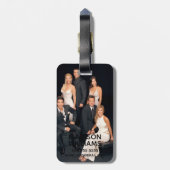 FRIENDS™ | Groep in zwart-wit — Formulier Draag Bagagelabel (Achterkant verticaal)