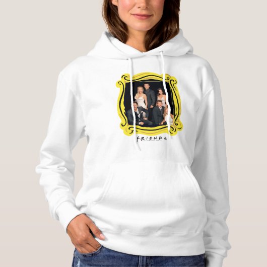 FRIENDS™ | Groep in zwart-wit — Formulier Draag Hoodie (Voorkant)
