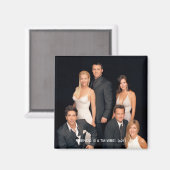 FRIENDS™ | Groep in zwart-wit — Formulier Draag Magneet (Voorkant / Achterkant)