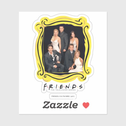 FRIENDS™ | Groep in zwart-wit — Formulier Draag Sticker (Vel)
