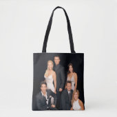 FRIENDS™ | Groep in zwart-wit — Formulier Draag Tote Bag (Voorkant)