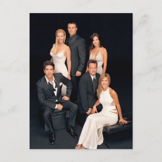 FRIENDS™ | Groep in zwart-wit — Formulier Draag Uitnodiging Briefkaart (Voorkant)