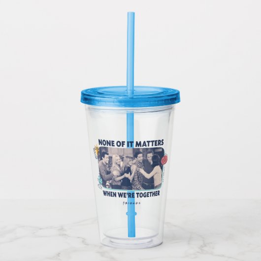 FRIENDS™ | Groepsknuffel Acryl Drinkbeker (Voorkant)