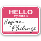 FRIENDS™ | Hallo Mijn naam is Regina Phalange Sticker (Voorkant)
