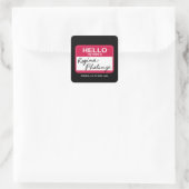 FRIENDS™ | Hallo Mijn naam is Regina Phalange Vierkante Sticker (Tas)