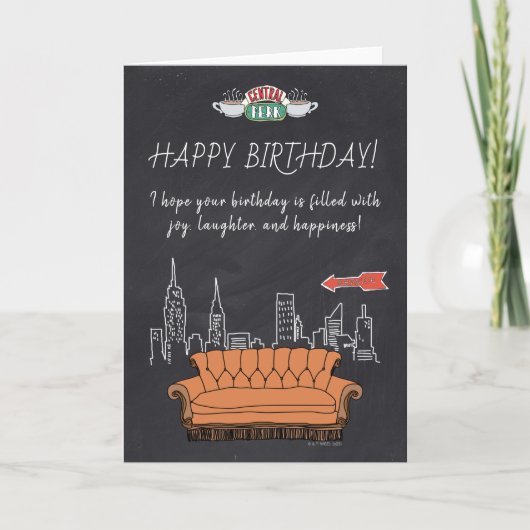 FRIENDS™ | Halthday Central Perk Chalkboard Kaart (Voorkant)