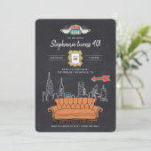 FRIENDS™ | Halthday Central Perk Chalkboard Kaart (Staand voorkant)