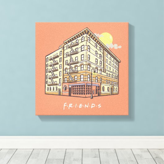 FRIENDS™ | Het Apartementengebouw van Monica Canvas Afdruk (Insitu (Houten vloer))