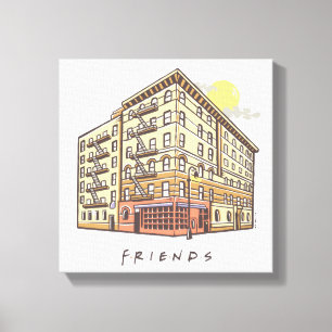 FRIENDS™ Het Apartementengebouw van Monica Canvas Afdruk