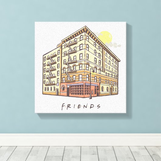 FRIENDS™ | Het Apartementengebouw van Monica Canvas Afdruk (Insitu (Houten vloer))