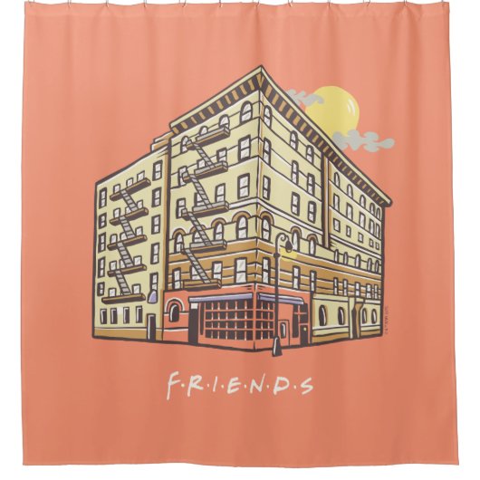 FRIENDS™ | Het Apartementengebouw van Monica Douchegordijn (Voorkant)