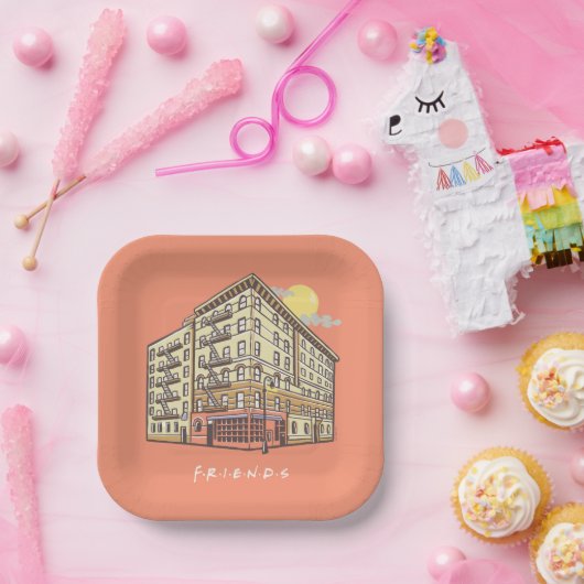 FRIENDS™ | Het Apartementengebouw van Monica Papieren Bordje (Feest)