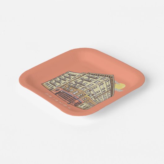 FRIENDS™ | Het Apartementengebouw van Monica Papieren Bordje (Gebogen)