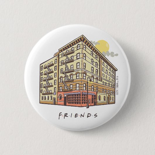 FRIENDS™ | Het Apartementengebouw van Monica Ronde Button 5,7 Cm (Voorkant)
