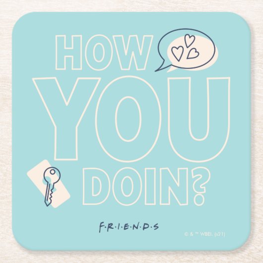 FRIENDS™ | Hoe doe je dat? Kartonnen Onderzetters (Voorkant)