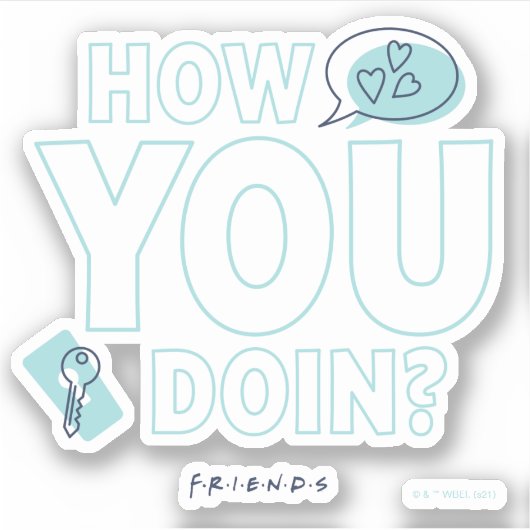 FRIENDS™ | Hoe doe je dat? Sticker (Voorkant)