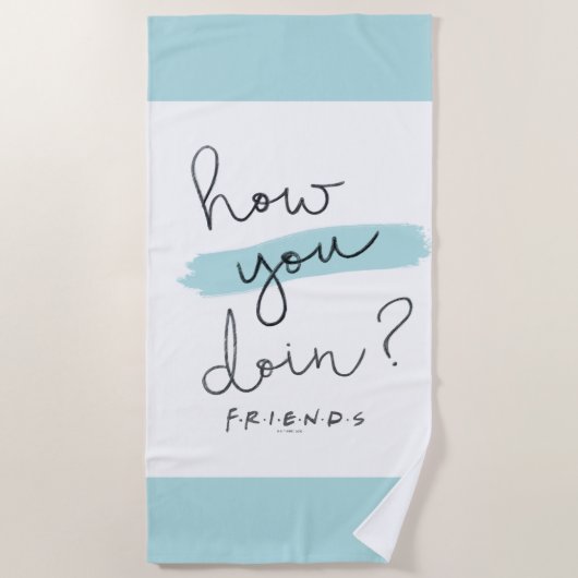 FRIENDS™ | Hoe gaat het ermee? Strandlaken (Voorkant)