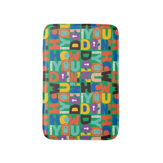 FRIENDS™ | Hoe je het levendige patroon doet Badmat (Voorkant Verticaal)