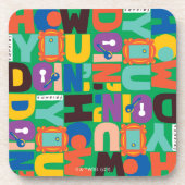 FRIENDS™ | Hoe je het levendige patroon doet Bier Onderzetter (Voorkant)