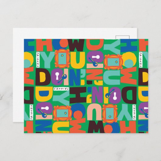 FRIENDS™ | Hoe je het levendige patroon doet Briefkaart (Voorkant / Achterkant)