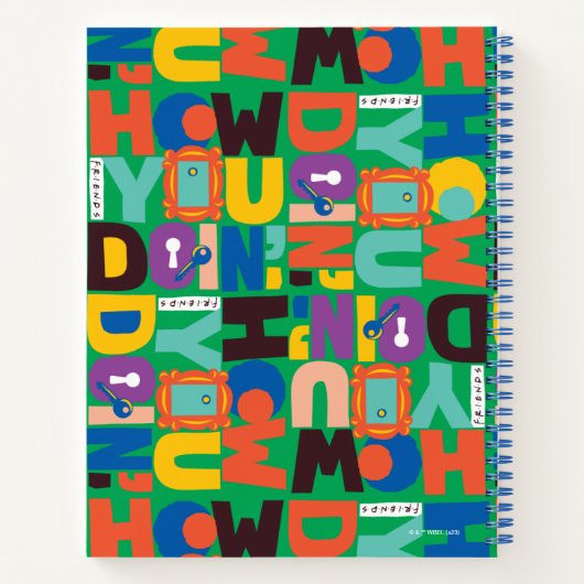 FRIENDS™ | Hoe je het levendige patroon doet Notitieboek (Achterkant)