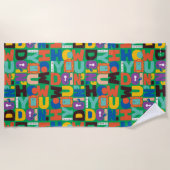 FRIENDS™ | Hoe je het levendige patroon doet Strandlaken (Voorkant)