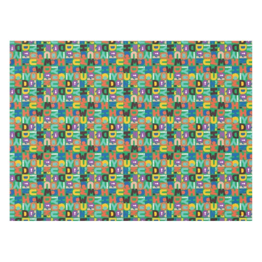 FRIENDS™ | Hoe je het levendige patroon doet Tafelkleed (Voorkant (Horizontaal))