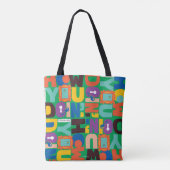 FRIENDS™ | Hoe je het levendige patroon doet Tote Bag (Achterkant)