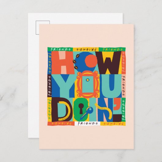 FRIENDS™ | Hoe u het doet" - Levendig grafisch Briefkaart (Voorkant / Achterkant)