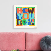 FRIENDS™ | Hoe u het doet" - Levendig grafisch Canvas Afdruk (Insitu (Woonkamer))