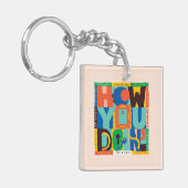 FRIENDS™ | Hoe u het doet" - Levendig grafisch Sleutelhanger (Voorkant Links)