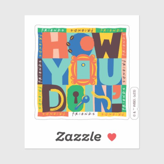 FRIENDS™ | Hoe u het doet" - Levendig grafisch Sticker (Vel)