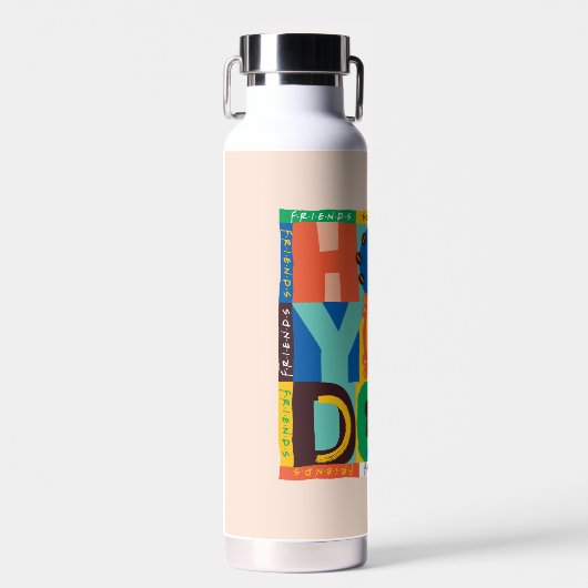 FRIENDS™ | Hoe u het doet" - Levendig grafisch Waterfles (Voorkant)