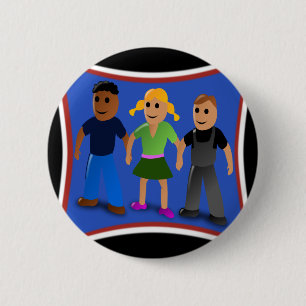 Friends Holding Hands - Ronde Button 5,7 Cm